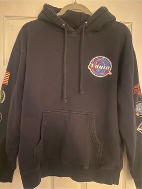 Unbranded Navy Space Patch Pullover Hoodie